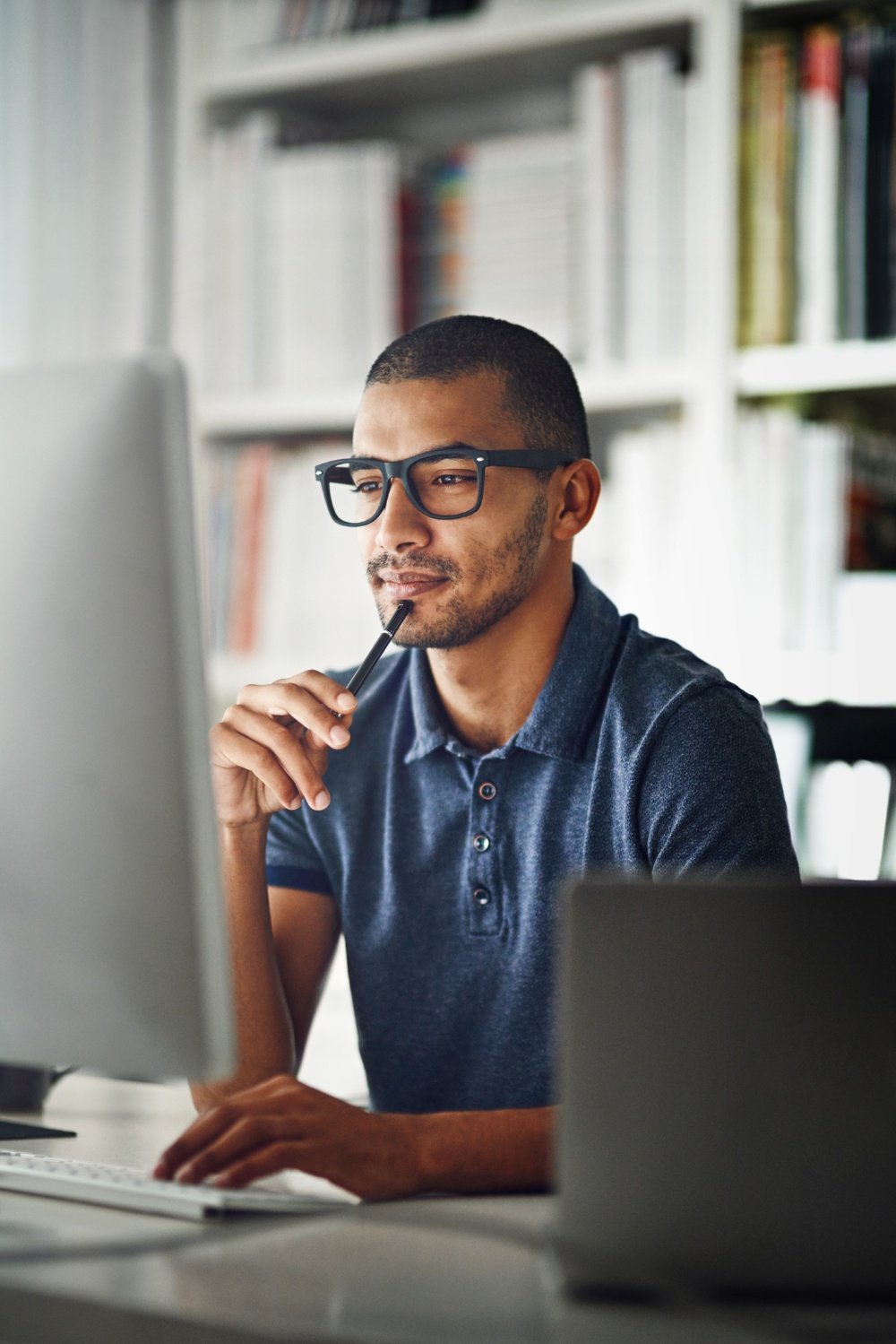 Man concentrating