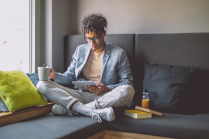 Person using tablet